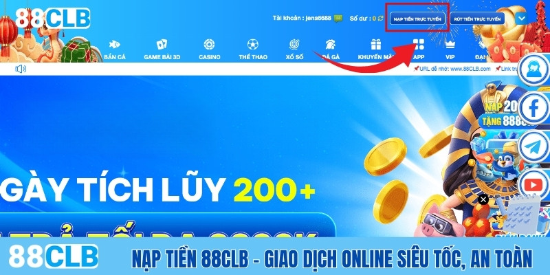 Nạp tiền 88CLB - Giao Dịch Online Siêu Tốc, An Toàn